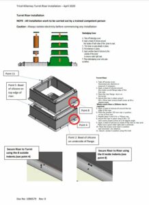 Fiche d'instruction pour l'installation de rehausse Tricel